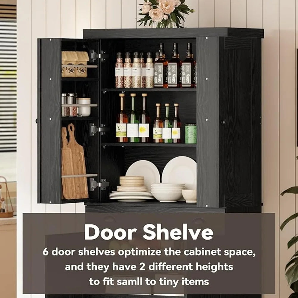 Kitchen Pantry Cabinet 72" Height