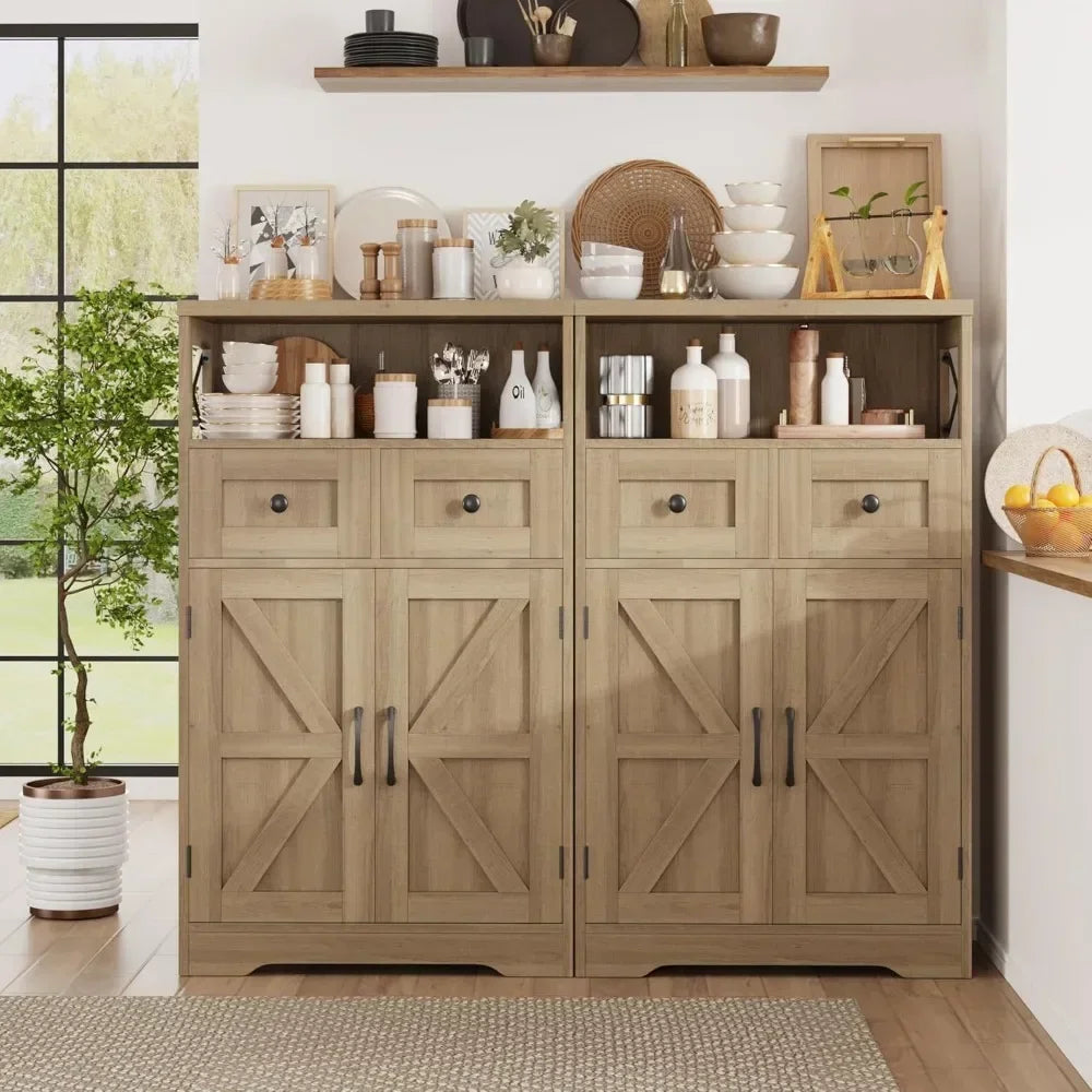 Storage Cabinet with Drawers and Shelves