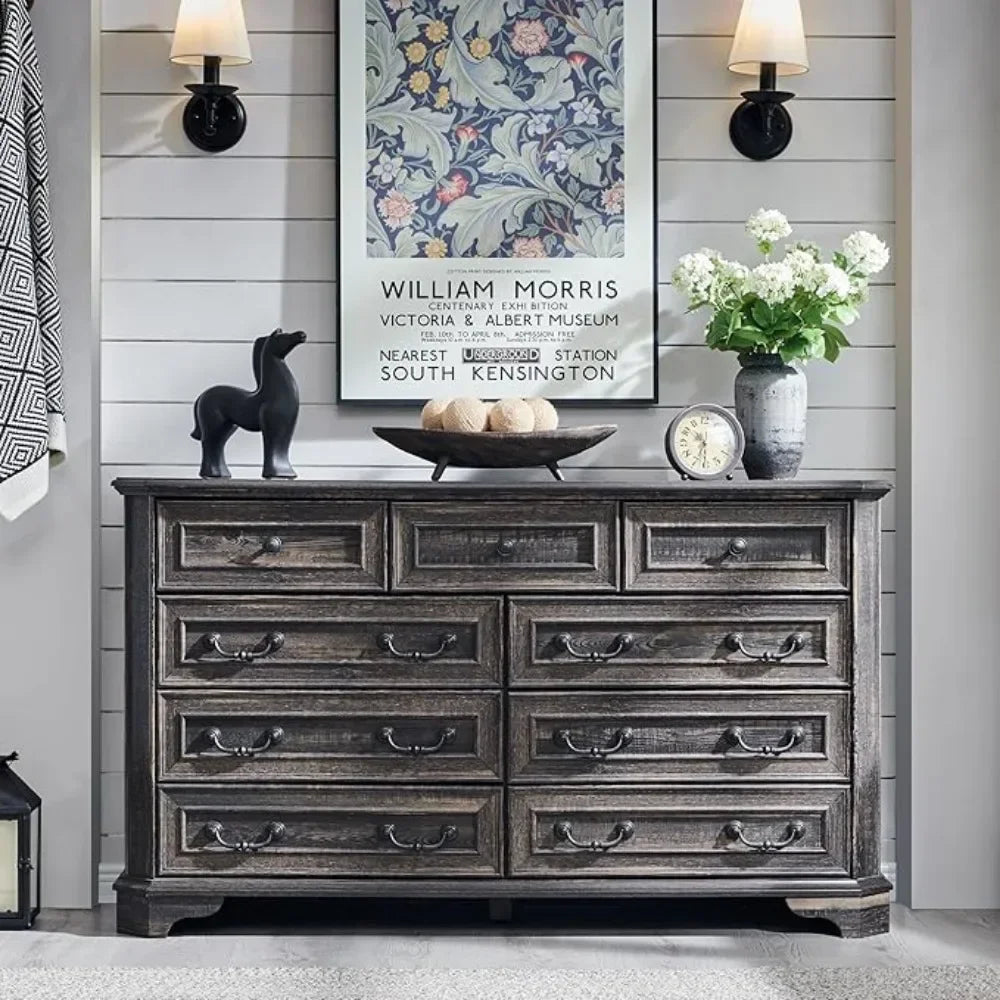 Farmhouse Dresser 54" Wide, various colors and drawer arrangements