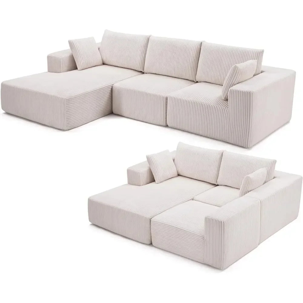 Sofa, 108” Modular Sectional Sofa, Sponge, various colors