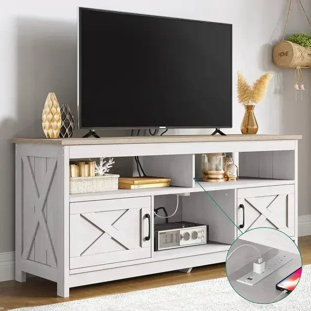 TV Stand for up to 65 Inch TV with Power Outlet various colors