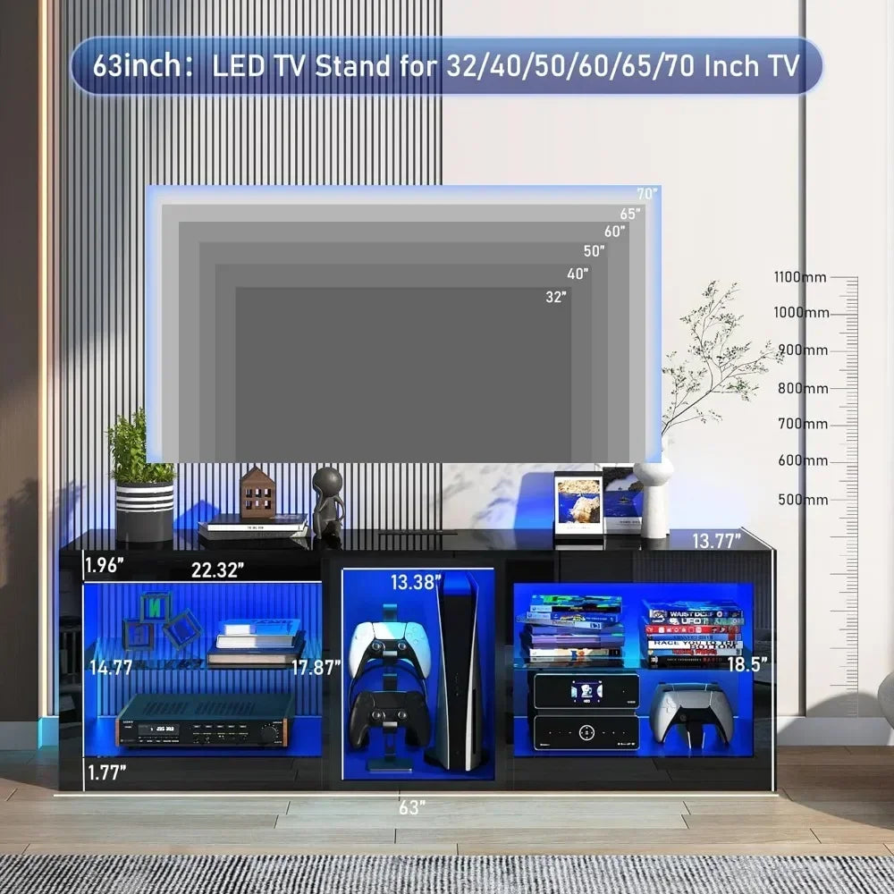 LED TV Stand W/Power Outlet