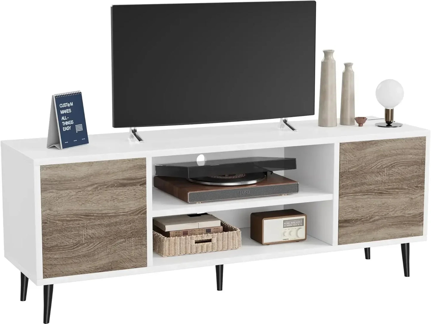 TV Stand 58 Inch Entertainment Center with storage