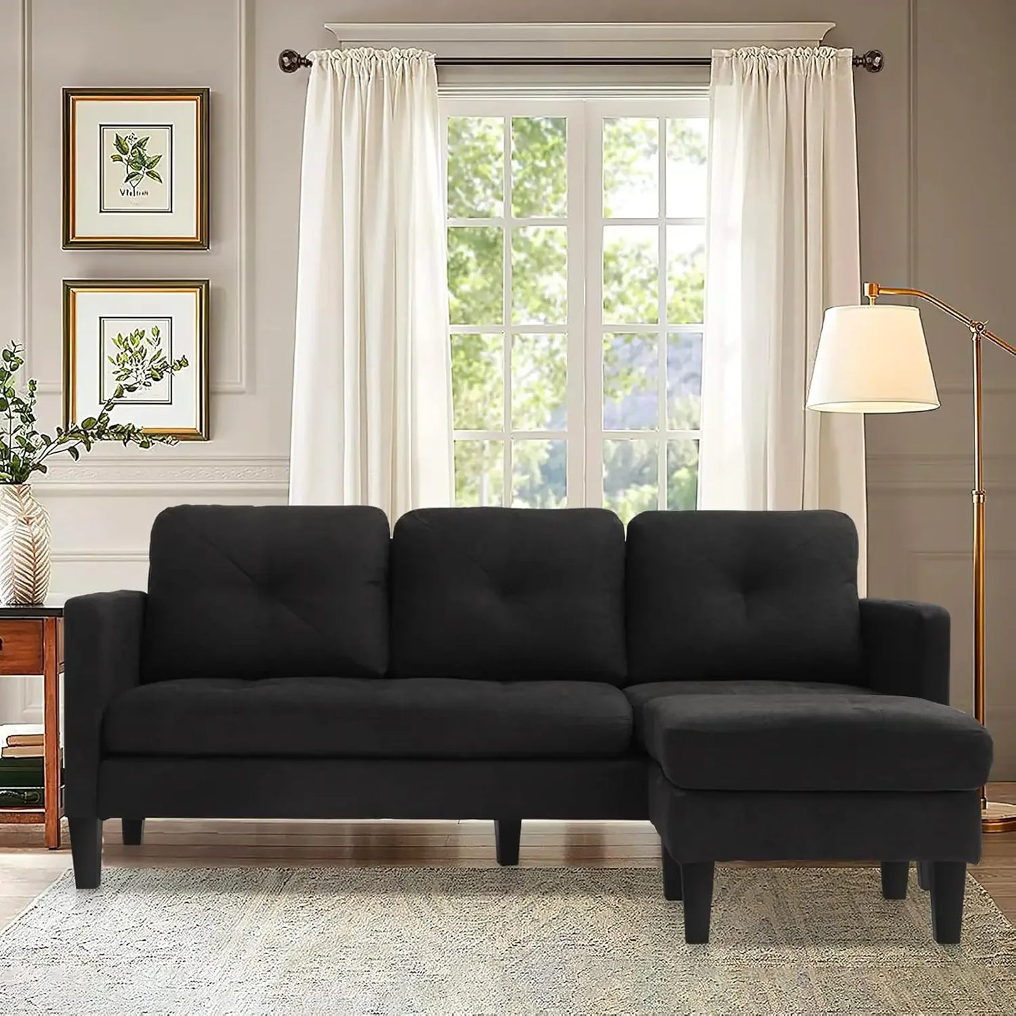 Convertible Sectional Sofa Couch, L-Shaped