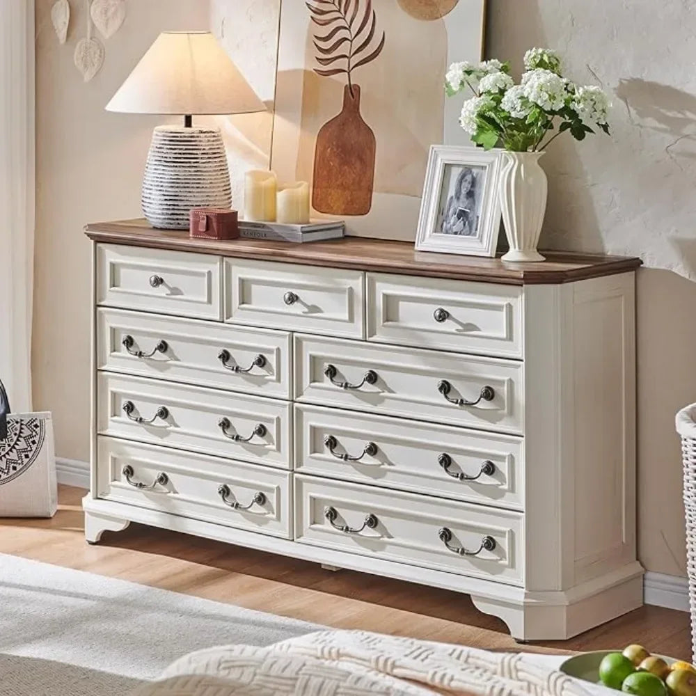 Farmhouse Dresser 54" Wide, various colors and drawer arrangements