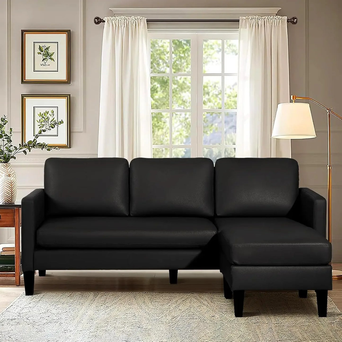 Convertible Sectional Sofa Couch, L-Shaped