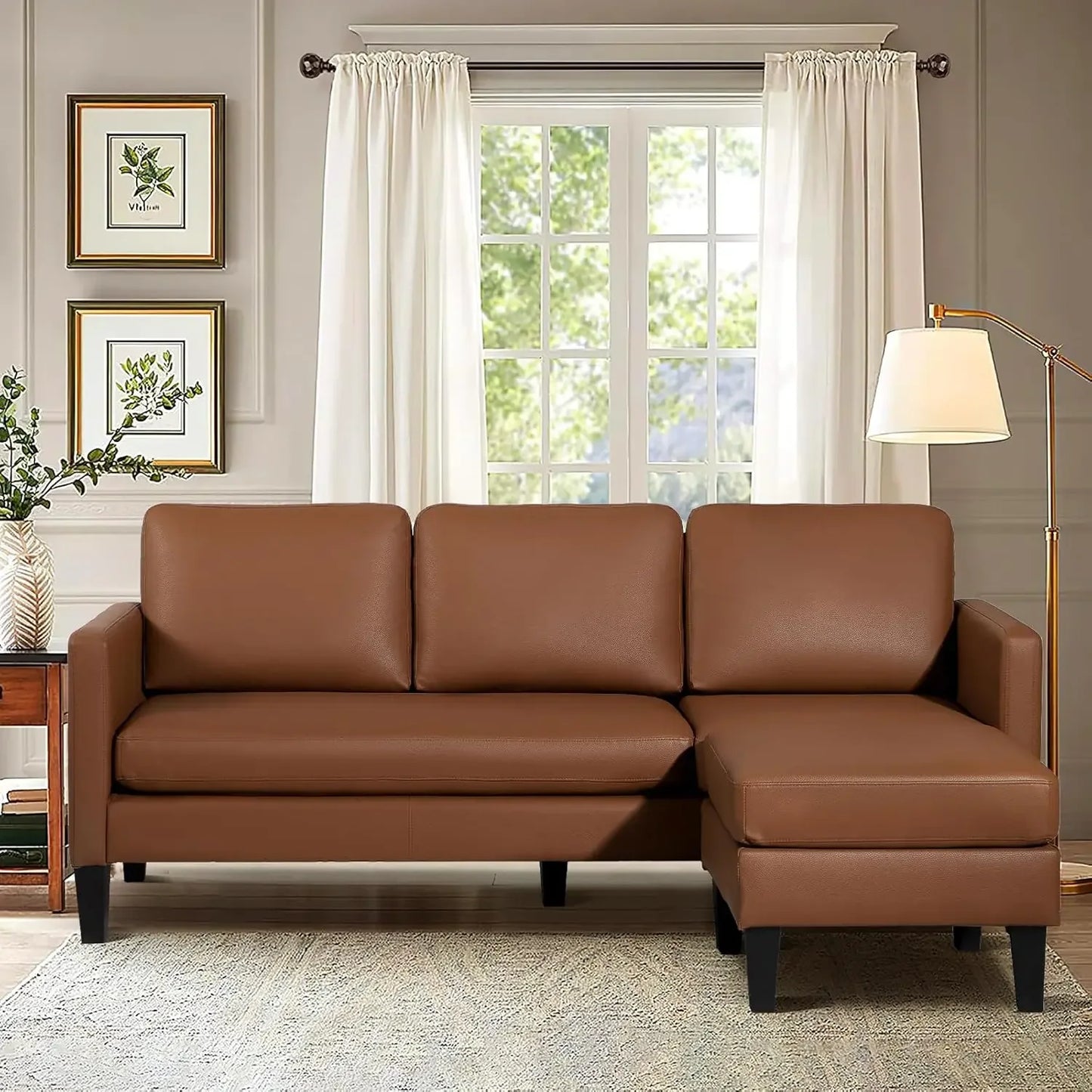 Convertible Sectional Sofa Couch, L-Shaped