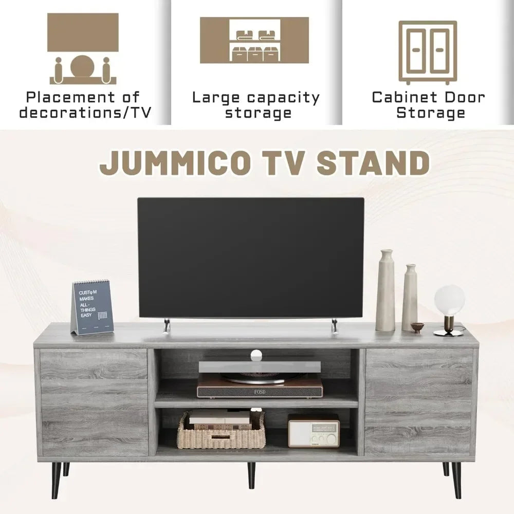 TV Stand 58 Inch Entertainment Center with storage