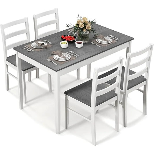 Dining Table Set for 4, Wood