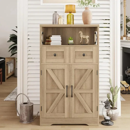 Storage Cabinet with Drawers and Shelves