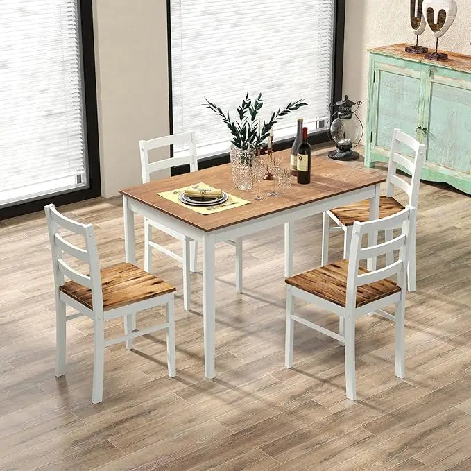 Dining Table Set for 4, Wood