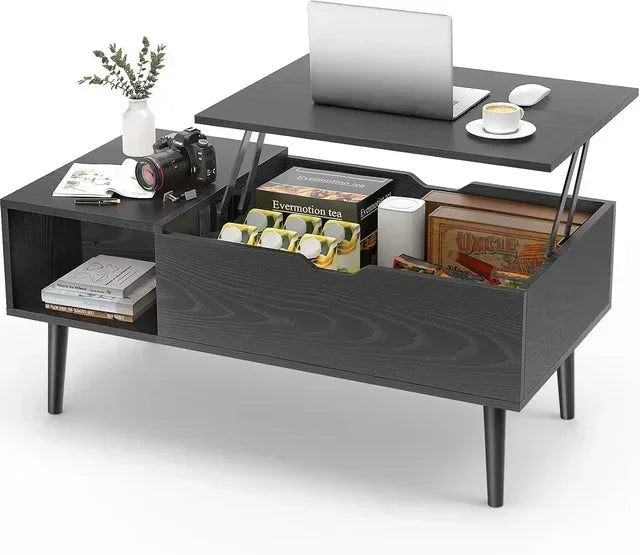 Lift Top Coffee Table with Storage Shelf